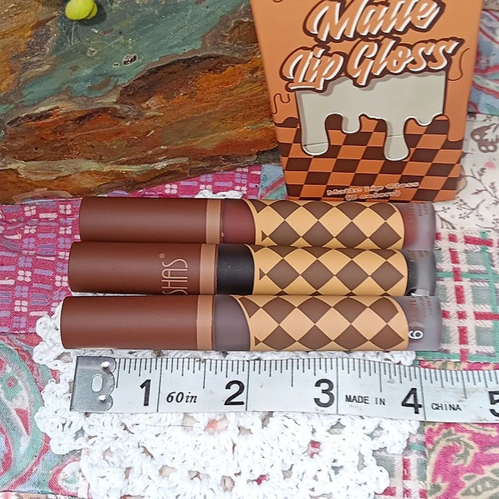 🆕️CHOCOLATE MATTE LIQUID LIPSTICK SET ALL DAY WEAR & ANTI SMUDGING